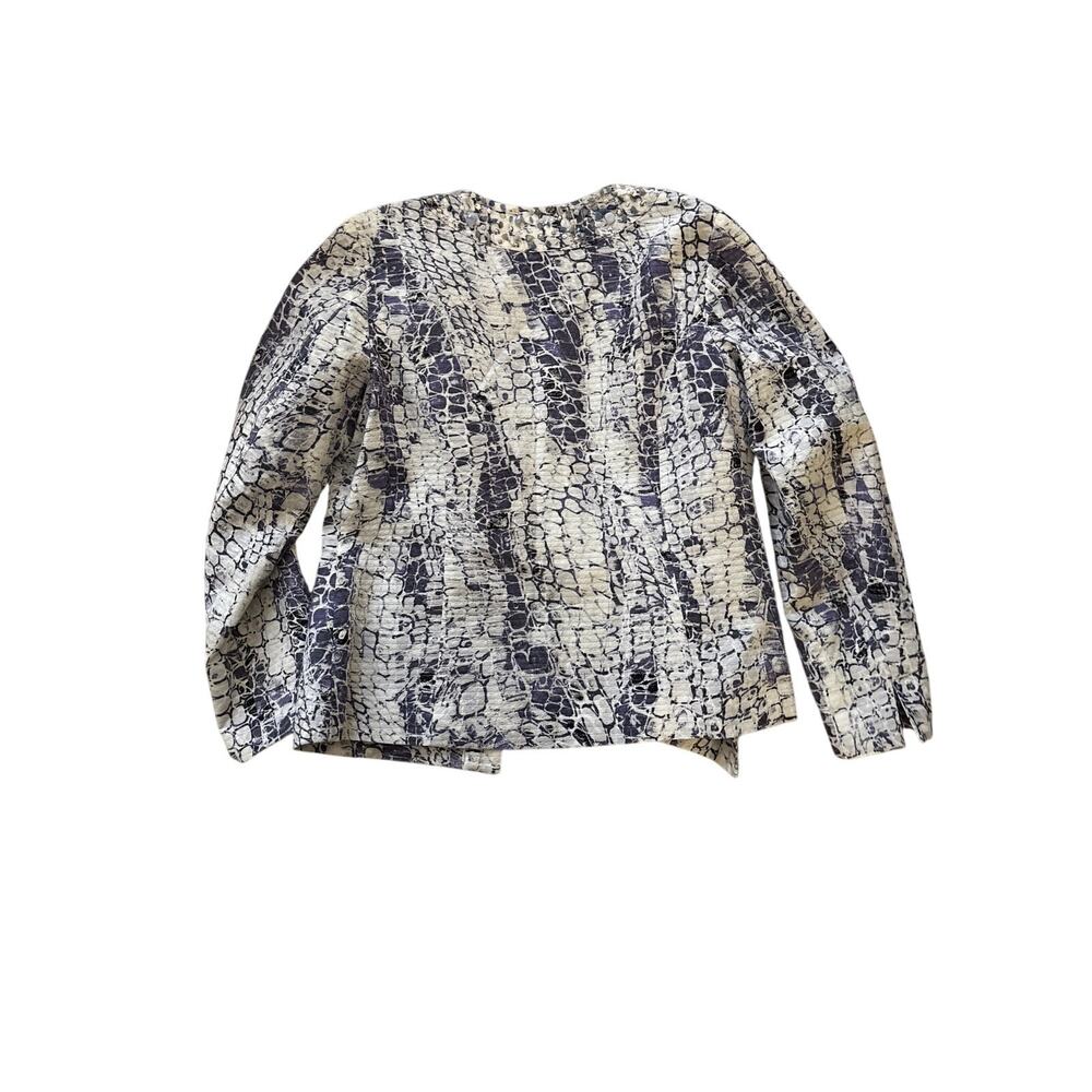 Chico’s Python Print Beaded Amina Jacket Size 1 - image 4